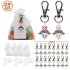 25 Pcs Angel Wings Supplies Birthday Wedding Decoration Gift Keys Chain Color mixing Set