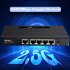 2500 1000mbps 2 5g Desktop Gigabit Network Switch Gigabit Hub Ethernet Splitter I In 4 Out 8pin 5 port EU Plug
