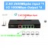 2500 1000mbps 2 5g Desktop Gigabit Network Switch Gigabit Hub Ethernet Splitter I In 4 Out 8pin 5 port US Plug