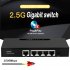 2500 1000mbps 2 5g Desktop Gigabit Network Switch Gigabit Hub Ethernet Splitter I In 4 Out 8pin 5 port US Plug