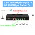 2500 1000mbps 2 5g Desktop Gigabit Network Switch Gigabit Hub Ethernet Splitter I In 4 Out 8pin 5 port EU Plug