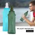 250ml 500ml Soft Folding Water Bottle With Lid Lightweight Collapsible Water Bag For Outdoor Running Sports Light blue 500ml
