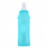 250ml 500ml Soft Folding Water Bottle With Lid Lightweight Collapsible Water Bag For Outdoor Running Sports Light blue 500ml