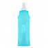 250ml 500ml Soft Folding Water Bottle With Lid Lightweight Collapsible Water Bag For Outdoor Running Sports Royal Blue 500ml