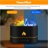 250ml Usb Air Humidifier Essential Oil Diffuser Noise Reduction 3d Flame Mist For Home Bedroom Decor black