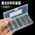 251Pcs Anti corrosion Wear Resistance 8 Shape Fishing Rolling Swivels Solid Ring Fishing Tackle American 8 word ring suit