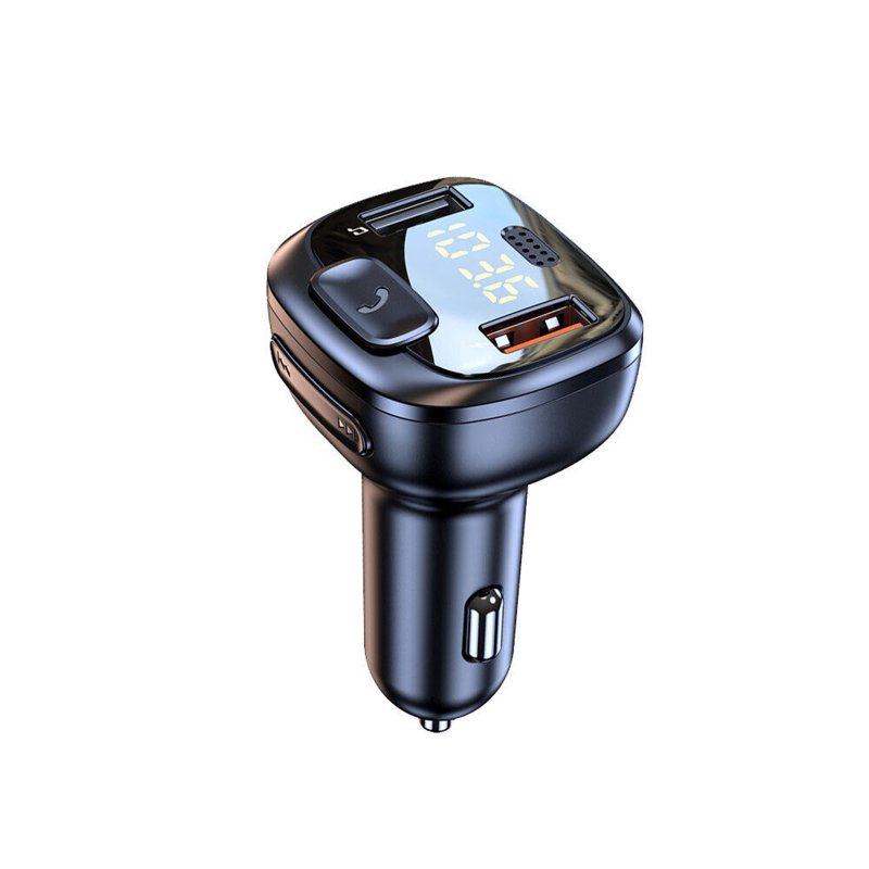 T08 Wireless FM Radio Transmitter For Car Dual USB QC3.0 Fast Charging V5.0 Handsfree Calling Audio Receiver MP3 Music Player 