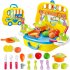 25PCS Set Children Pretend Toy Simulation Kitchenware Tableware Portable Puzzle Toy yellow