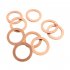 25Pcs 14mm Cooper Oil Drain Plug Gasket 007603 014106 Replacement Oil Crush Washer Seals Kit Auto Accessories yellow