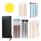 25Pcs Clay Sculpting Tools Kit Color Shaper Ball Pen Woodcarving Cutter Brush Ceramic Polymer Tools DIY Handcraft Modeling Clay Carving Tools Set 2 piece set