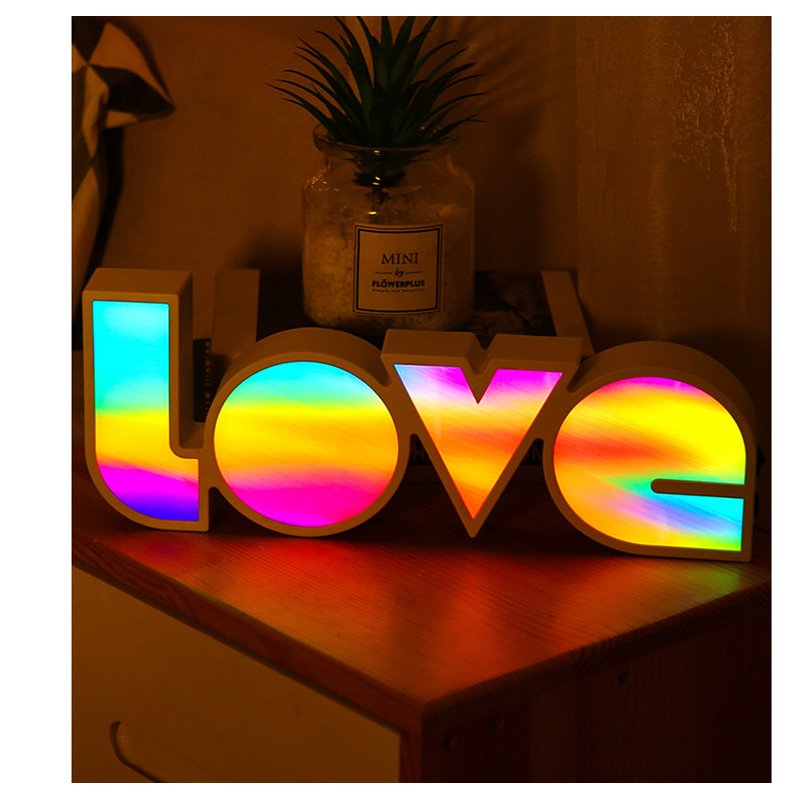 LED Light Board Love Modeling Lamp Energy Saving Eco-Friendly Holiday Lighting Party Supply