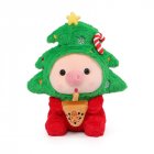 25cm Cute Milk Tea Pig Plush Toys Christmas Tree Pig Soft Stuffed Plush Doll For Boys Girls Birthday Christmas Gifts Christmas tree 25cm