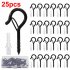 25pcs Q type Hook with Spring Buckle Load bearing 10kg Anti shedding Safety Sheep Eye Nail Hook