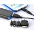 2600mAh Solar Charger power bank and Flash Light device has Monocrystalline panels for obtaining power and also has 4 built in LED Lights