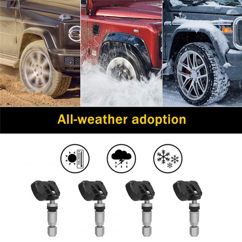 4 Pcs Car Built-in Wireless Tire Pressure Monitor Bluetooth-compatible 5.0 TPMS Compatible For Android Ios 