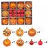 26pcs Multicolor Christmas Ball Set Christmas Tree Ornaments Perfect Gift for Home Party Decorations Orange Red