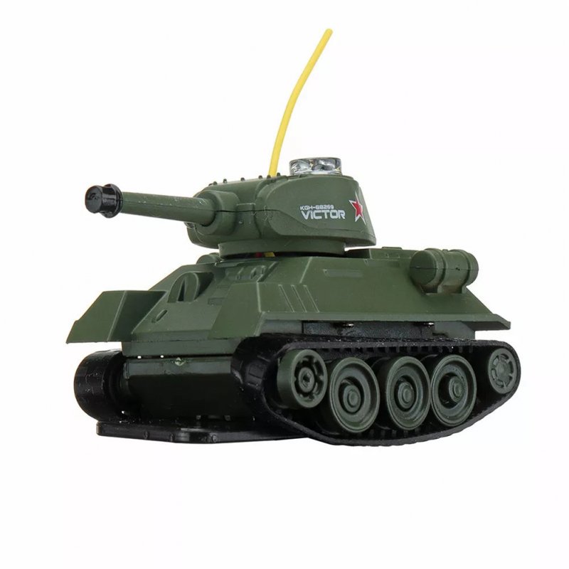 27MHZ 777-215 Mini Radio RC Battle Infrared Tank With Light Mold Toys For Kids Gift green