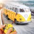 27MHz 4CH Rc Bus Model Simulation School Bus Retro Bus Ambulance Vehicles Toys For Boys Girls Birthday Xmas Gifts QH204 4D without battery