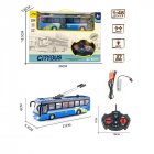 27MHz RC Bus Toy With Lights 4CH Simulation Tourist Sightseeing Bus USB Rechargeable School Bus Model Toys