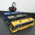 27MHz RC Bus Toy With Lights 4CH Simulation Tourist Sightseeing Bus USB Rechargeable School Bus Model Toys For Boys Girls Birthday Gifts QH204 11 golden lithium