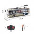 27MHz RC Bus Toy With Lights 4CH Simulation Tourist Sightseeing Bus USB Rechargeable School Bus Model Toys For Boys Girls Birthday Gifts QH204 11 golden lithium