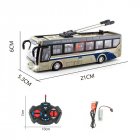 27MHz RC Bus Toy With Lights 4CH Simulation Tourist Sightseeing Bus USB Rechargeable School Bus Model Toys