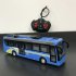 27MHz RC Bus Toy With Lights 4CH Simulation Tourist Sightseeing Bus USB Rechargeable School Bus Model Toys For Boys Girls Birthday Gifts QH204 11 golden lithium