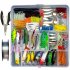 280 Pcs Set fishing lure Set Sequin Minnow Frog Full Swimming Layer Fishing Bait 280 pieces  random sample color    wire   pliers