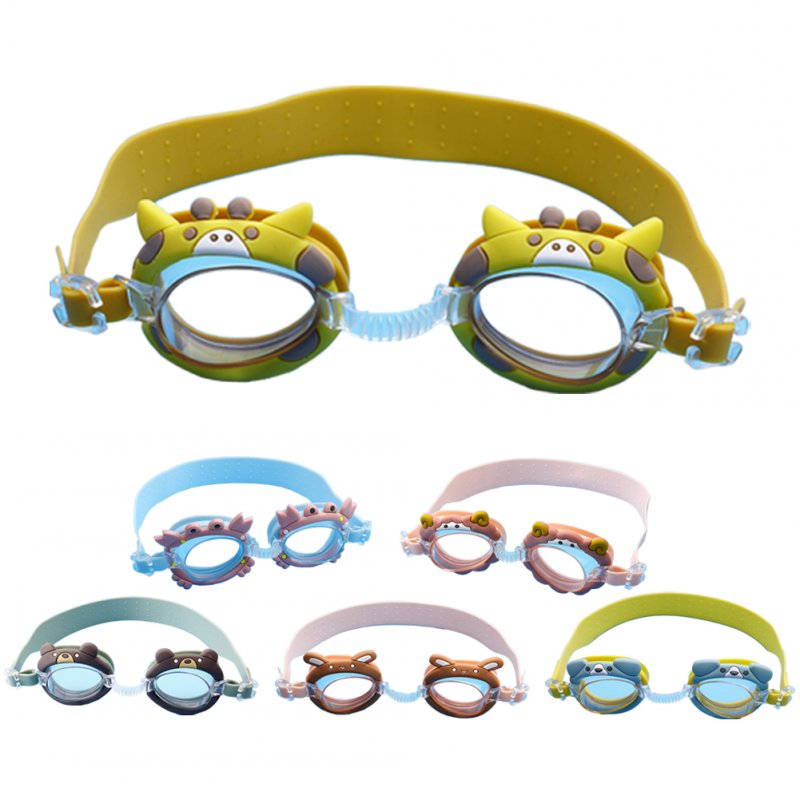 Kids Cartoon Swimming Goggles Professional Waterproof Anti-fog Soft Silicone Diving Glasses For Boys Girls 