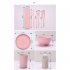29pcs Reusable Cutlery Set Non slip Wear resistant Household Wheat Straw Bowl Cup Plate Knife Fork Spoon Tableware Mixed color 29pcs set