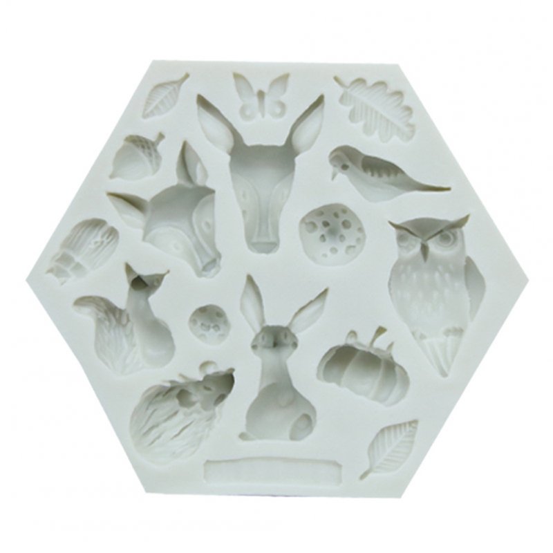Cute Forest Animal Mould Silicone Molds Woodland Cake Decorative Mold Tools Kitchen Accessories 