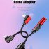 2D68 2 2 in 1 Audio Cable Adapter Lightning to Dual Lightning Audio Earphone Lightning Adapter 0 9 Black