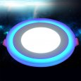 Round 3+3W blue +White Acrylic LED 