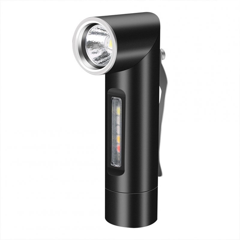 LED Flashlight Super Bright Pocket Flashlights Rechargeable 90 Degree Twist Torch 