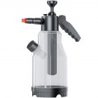 2L Pump Foam Sprayer, Hand Pressurized Foam Sprayer, Transparent Water Level Marker, Manual Foam Cannon For Home, Garden Watering And Car Beauty And Cleaning black