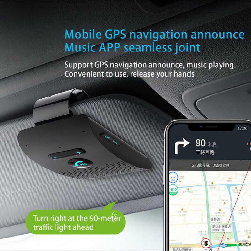 Sp09 Wireless Hands Free Car Kit Speaker Phone Sun Visor Bluetooth 