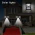 2LEDs Solar Powered Led Light Outdoor Waterproof Wall Mount Garden Path Landscape Yard Lamp 2LED warm light   RGB
