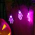 2M 20LEDs Halloween String Light Transparent Finger Fairy Light for Outdoor Garden Party Decor  purple Battery models