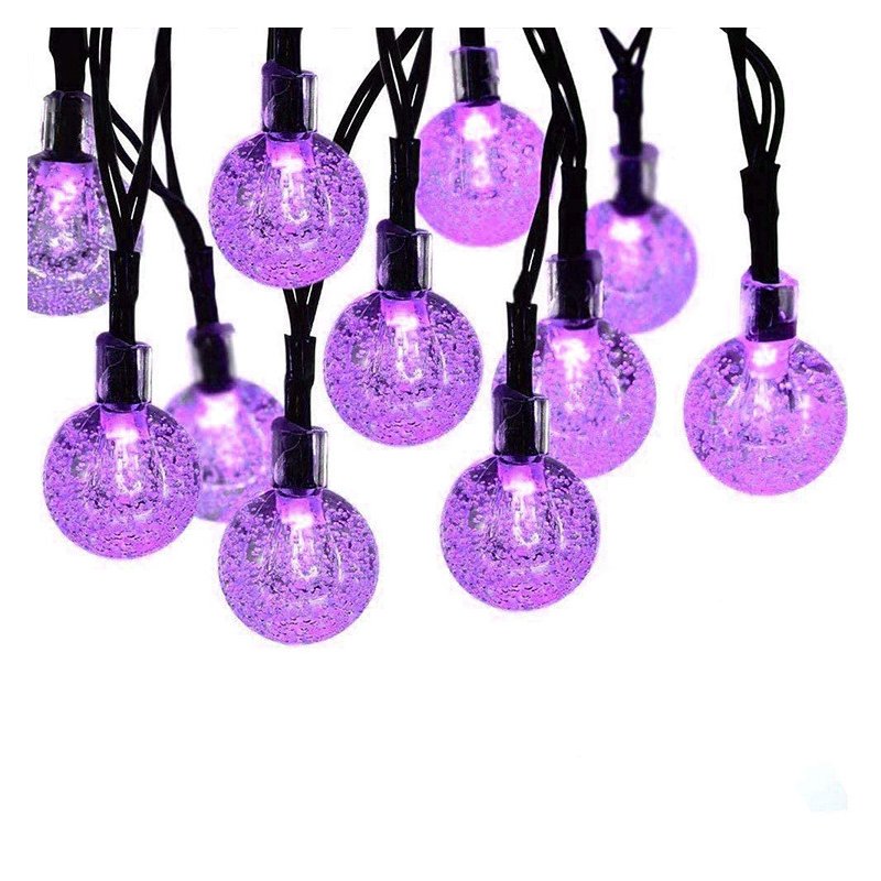 2M 20LEDs Halloween String Light for Outdoor Garden Decoration Bubble Lamp Purple Light_2 meters 20 lights