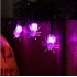 2M 20LEDs Spider Shape String Light Battery Powered Lamp for Outdoor Garden Halloween Decor  purple