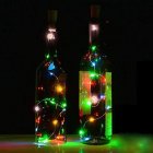 2M 20Pcs Christmas Colour Lamp Solar Wine Bottle Stopper lamp String Outdoors Waterproof Copper Wire Lamp String  color_Solar 2m 20 light