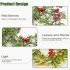 2M LED Red Berry String Lights Christmas Garland Battery Powered Wedding Party Curtain String With 20 Bulbs Fairy Lamps For Home 1 75M long rattan  2M 20 light