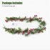 2M LED Red Berry String Lights Christmas Garland Battery Powered Wedding Party Curtain String With 20 Bulbs Fairy Lamps For Home 1 75M long rattan  2M 20 light