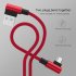 2M Type C 90 Degree Charging Cable for USB Type C Mobile Phone   Red