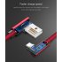2M Type C 90 Degree Charging Cable for USB Type C Mobile Phone   Red