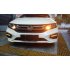 2PC LED Car Flexible DRL Switchback LED Knight Rider Strip Light Headlight Arrow Flasher DRL Turn Signal Waterproof White light to yellow light 12LED on black