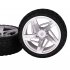 2PCS 1 10 Rubber Tire 62mm Wheel Rim Fit For HSP HPI 9068 6081 RC Car Part  Five star wheel 2PCS