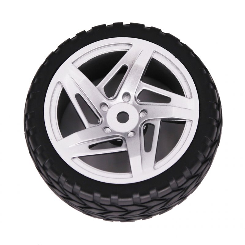 2PCS 1/10 Rubber Tire 62mm Wheel Rim Fit For HSP HPI 9068-6081 RC Car Part  Five-star wheel_2PCS