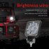 2PCS 10 30V 6000K 48W Car LED Light Mini 3 inch Nine beads Square Lamp Off road Car Headlights