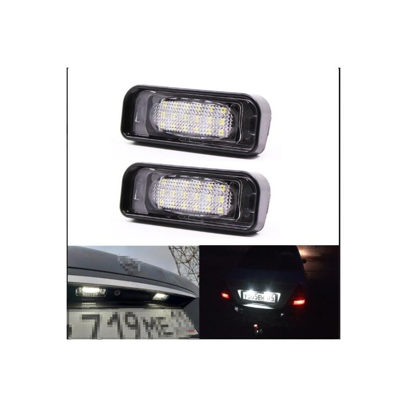 2PCS 18LED License Plate Light For Mercedes-Benz W220 S-class S280 S320 S500 License Plate Light White light